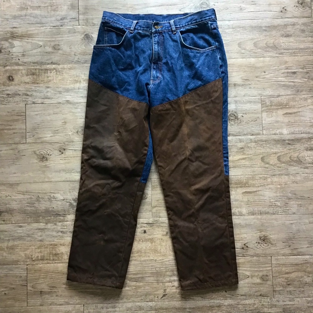 Browning Men’s Blue Denim with Leather Knee Guard